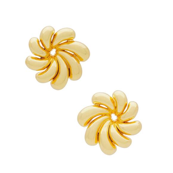 Lele Sadoughi Jewelry - Lele Sadoughi Pinwheel 14K Gold-Plated Button Earrings